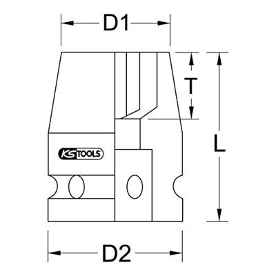 KS Tools 5151548 515.1548 Kracht-dopsleutelinzet 12 mm