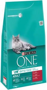 Purina One Adult met rund kattenvoer 2 x 1,5 kg