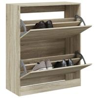 VidaXL Schoenenkast 80x34x96,5 cm bewerkt hout sonoma eikenkleurig - thumbnail