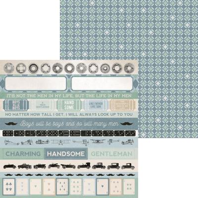 Kaisercraft • barber shoppe double-sided 30,5x30,5cm clippers