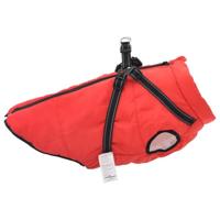 VidaXL Hondenjas met harnas waterdicht reflecterend rood l48 - thumbnail