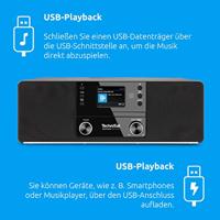 TechniSat DIGITRADIO 370 CD BT Radio/CD-speler DAB+, VHF (FM) CD Zwart - thumbnail