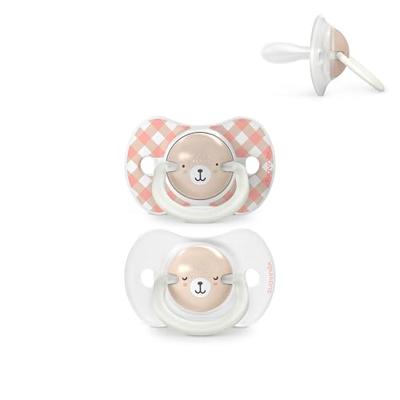 Set van 2 symmetrische fopspenen - SUAVINEX - Night&Day Wild&Free - SX Pro - 6 tot 18 maanden - Roze