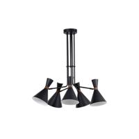 Light & Living Hanglamp 'Hoodies' 5-Lamps, kleur Mat Zwart - thumbnail