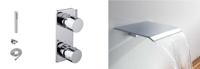 Mueller Dule waterval inbouw badkraan thermostatisch chroom - thumbnail