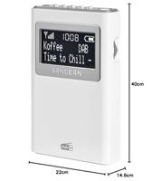 Sangean DPR-39 Zakradio DAB+, VHF (FM) Wit - thumbnail
