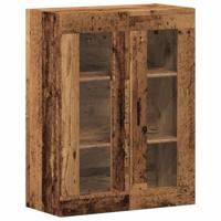 Wandkast 69,5x34x90 cm oud houtkleurig - thumbnail