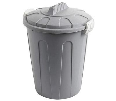 MaxiTon afvalemmer afvalbak met deksel 40 liter polypropyleen grijs MaxiTon afvalemmer afvalbak met deksel 40 liter polypropyleen grijs