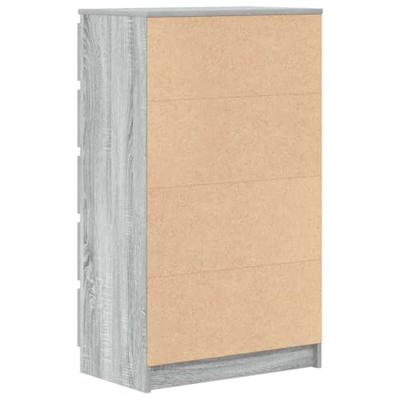 Ladekast 60x36x103 cm bewerkt hout grijs sonoma eikenkleurig Ladekast 60x36x103 cm bewerkt hout grijs sonoma eikenkleurig