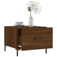 Salontafels 2 st 50x50x40 cm bewerkt hout bruin eikenkleur - thumbnail