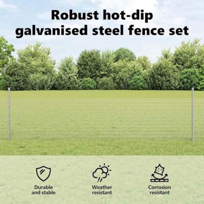 VidaXL Hek met paal zilver 0,5 x 25 m staal