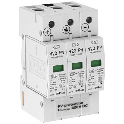 OBO Bettermann 5094605 V20-C 3PH-600 Overspanningsafleider 20 kA 1 stuk(s) OBO Bettermann 5094605 V20-C 3PH-600 Overspanningsafleider 20 kA 1 stuk(s)