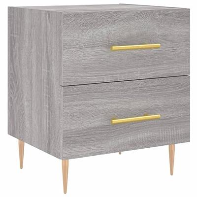 Nachtkastjes 2 st 40x35x47,5 cm bewerkt hout grijs sonoma eiken