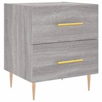 Nachtkastjes 2 st 40x35x47,5 cm bewerkt hout grijs sonoma eiken - thumbnail