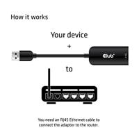 Club 3D USB-A 3.2 Gen1 > RJ-45 2.5Gbps adapter - thumbnail