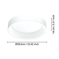 Stars of Light Led plafondlampMarghera 1 59,5cm wit - 39287 - thumbnail