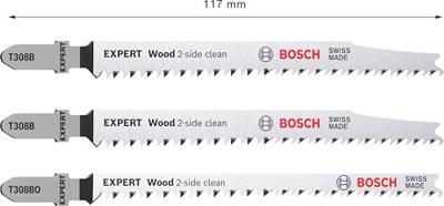 Bosch Accessoires Expert 'Wood 2-side clean' decoupeerzaagbladenset 3-delig - 1 stuk(s) - 2608900559 Bosch Accessoires Expert 'Wood 2-side clean' decoupeerzaagbladenset 3-delig - 1 stuk(s) - 2608900559