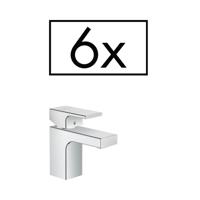 Wastafelmengkraan HansGrohe Vernis Shape Eengreeps 70 Zinc Met Trekwaste 6 Stuks Chroom - thumbnail