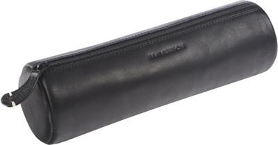 Maverick lederen pennenzak, rond, large, zwart