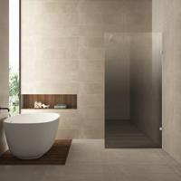 Inloopdouche Rechts Wiesbaden Less 80x200 cm 8 mm Nano Spiegelrook- naar Helder Glas Chroom - thumbnail