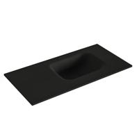 MONDIAZ LEX Urban solid surface inleg wastafel voor toiletmeubel 60cm. Positie wasbak rechts - thumbnail