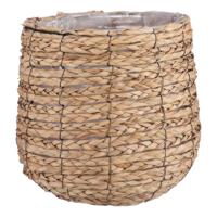 Plantenmand Mica Avalon zeegras rond lichbruin 31x30cm | 3 stuks - thumbnail