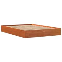 Bedframe zonder matras massief grenenhout wasbruin 140x200 cm - thumbnail