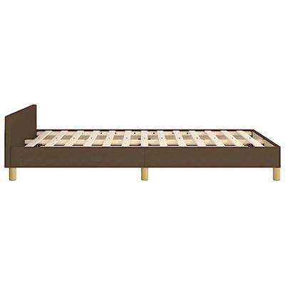 Bedframe zonder matras 120x200 cm stof donkerbruin Bedframe zonder matras 120x200 cm stof donkerbruin
