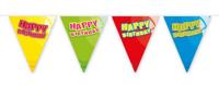 Folat mini vlaggenlijn happy birthday 3 meter | 24 stuks - thumbnail