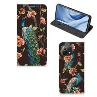 Xiaomi 11 Lite NE 5G | Mi 11 Lite | Hoesje maken | Pauw met Bloemen - thumbnail