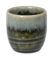 Wit/Groene Sakekop - Keramiek - 4.5 x 4.5 cm - thumbnail