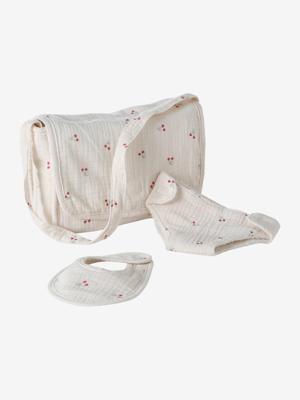 Luiertas voor pop + accessoires CHERRY rood