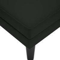 Chaise longue met kussen en rechterarmleuning fluweel zwart - thumbnail