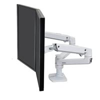 Ergotron LX Dual Arm Side by Side Desk Mount Monitor-tafelbeugel 2-voudig 38,1 cm (15) - 68,6 cm (27) Wit In hoogte verstelbaar, Draaibaar, Kantelbaar, - thumbnail