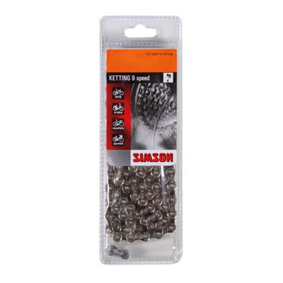 Simson fietsketting derailleur 9 - 116 schakels - 1/2"x 5/64" - zilver