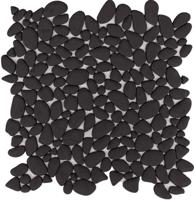 Wandtegel pebbles L&apos;Antic Colonial Boulder 30x30cm negro mat gerectificeerd - thumbnail