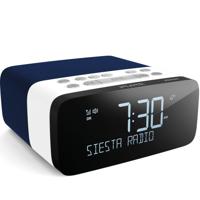 Pure Siesta Rise Bluetooth wekkerradio (digitale radio, DAB en FM-radiowekker, Bluetooth, USB, AUX, slaaptimer, wekfunctie, CrystalVue display, 20 geheugenlocaties), blauw - thumbnail