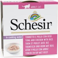 SCHESIR in cooking water Tuna with chicken and rice - nat kattenvoer - 85 g - thumbnail