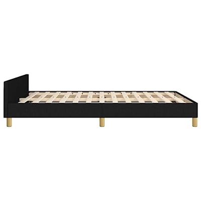 Bedframe zonder matras stof zwart 140x200 cm