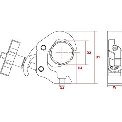 Beamz BC50 250T quick trigger truss klem SWL-250 - thumbnail