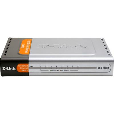 D-Link DES-1008D Fast Ethernet Switch (8 poorten) kunststof
