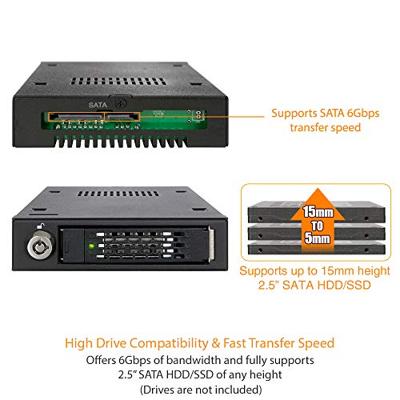 Icy Dock MB991SK-B 2,5 SATA mobile rack voor 3,5 extern met slot