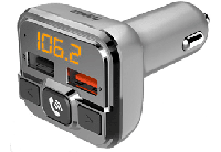 Hama FM-transmitter met Bluetooth- en handsfree-functie Audio accessoire Zilver - thumbnail