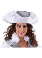 Tricorn Hoed Wit Luxe - thumbnail