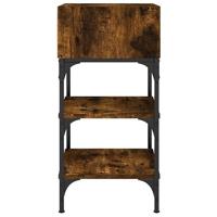 Nachtkastjes 2 st 35x34,5x70 cm bewerkt hout gerookt eikenkleur - thumbnail