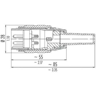 binder 09-0037-00-05 Ronde connector Stekker, recht Totaal aantal polen: 5 1 stuk(s)