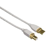 Hama USB-aansluitkabel A-stekker - B-stekker, 3 m, wit - thumbnail