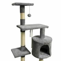 Krabpaal voor Katten Paloma Dark Grijs Polyester Pluche Hout (1 Stuks) - thumbnail