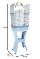 IMAC VOGELKOOI CALLA MET STANDAARD BLAUW / GRIJS 62X43X78 CM - thumbnail