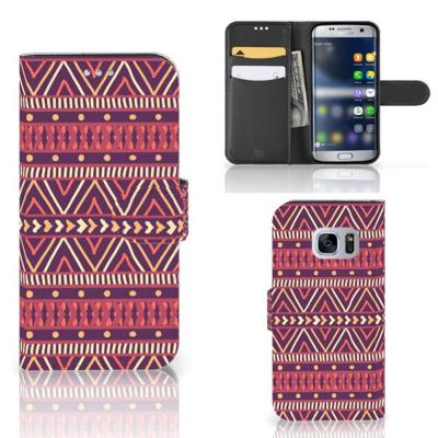 Samsung Galaxy S7 | Telefoon Hoesje | Aztec Paars